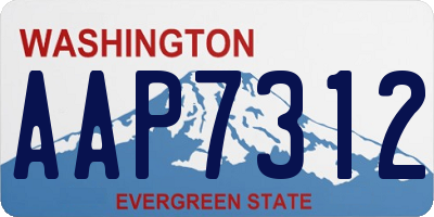 WA license plate AAP7312