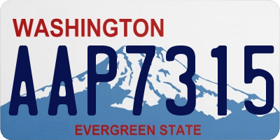 WA license plate AAP7315
