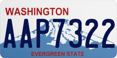 WA license plate AAP7322