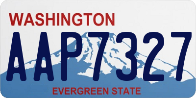 WA license plate AAP7327