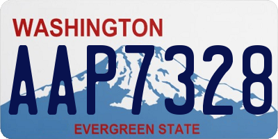 WA license plate AAP7328