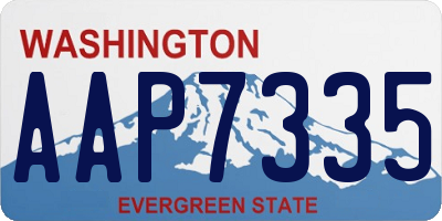 WA license plate AAP7335
