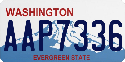 WA license plate AAP7336