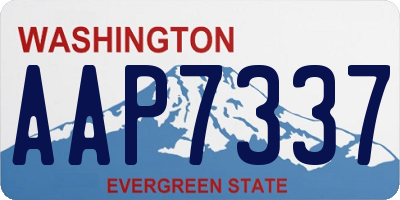 WA license plate AAP7337