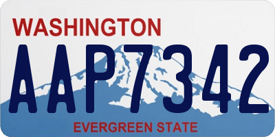 WA license plate AAP7342