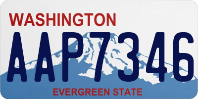 WA license plate AAP7346