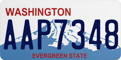 WA license plate AAP7348