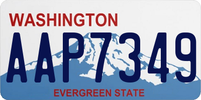 WA license plate AAP7349