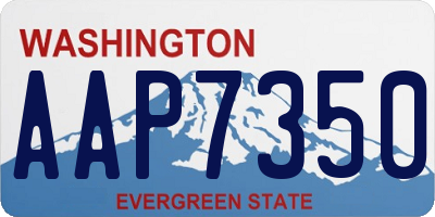 WA license plate AAP7350