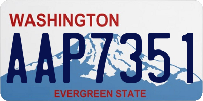 WA license plate AAP7351
