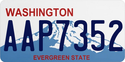 WA license plate AAP7352