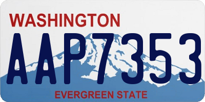WA license plate AAP7353