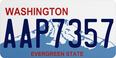 WA license plate AAP7357