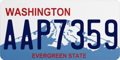 WA license plate AAP7359