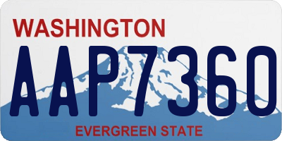 WA license plate AAP7360