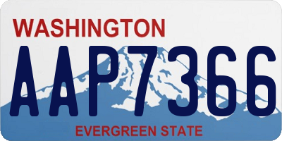 WA license plate AAP7366
