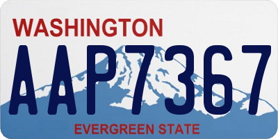 WA license plate AAP7367