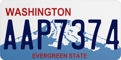 WA license plate AAP7374