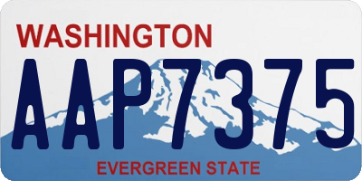 WA license plate AAP7375