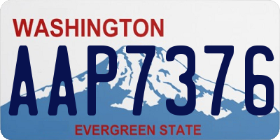 WA license plate AAP7376