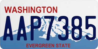 WA license plate AAP7385