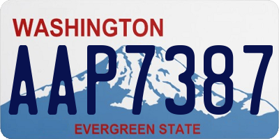 WA license plate AAP7387