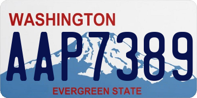 WA license plate AAP7389