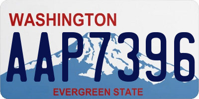 WA license plate AAP7396