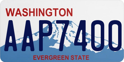 WA license plate AAP7400
