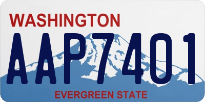 WA license plate AAP7401