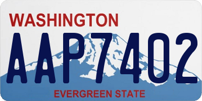 WA license plate AAP7402