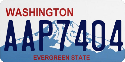 WA license plate AAP7404