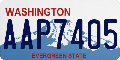 WA license plate AAP7405