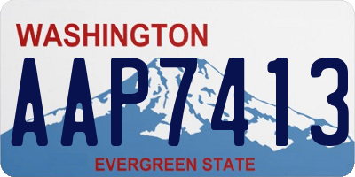 WA license plate AAP7413