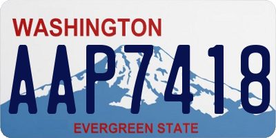 WA license plate AAP7418