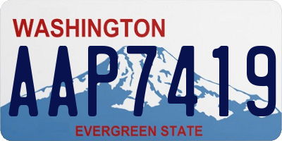 WA license plate AAP7419
