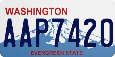 WA license plate AAP7420