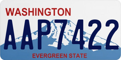 WA license plate AAP7422
