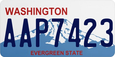 WA license plate AAP7423