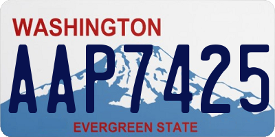 WA license plate AAP7425