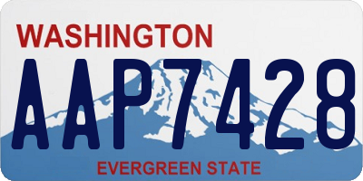 WA license plate AAP7428