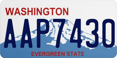 WA license plate AAP7430