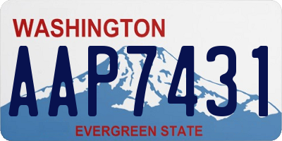 WA license plate AAP7431