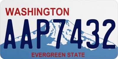 WA license plate AAP7432