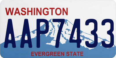 WA license plate AAP7433