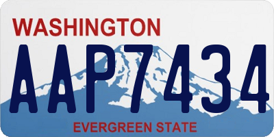 WA license plate AAP7434