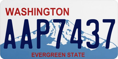 WA license plate AAP7437