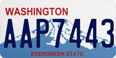 WA license plate AAP7443