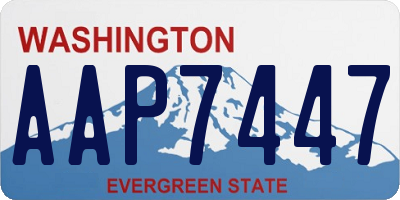 WA license plate AAP7447