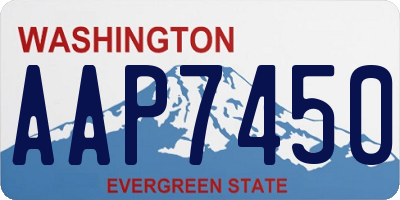WA license plate AAP7450